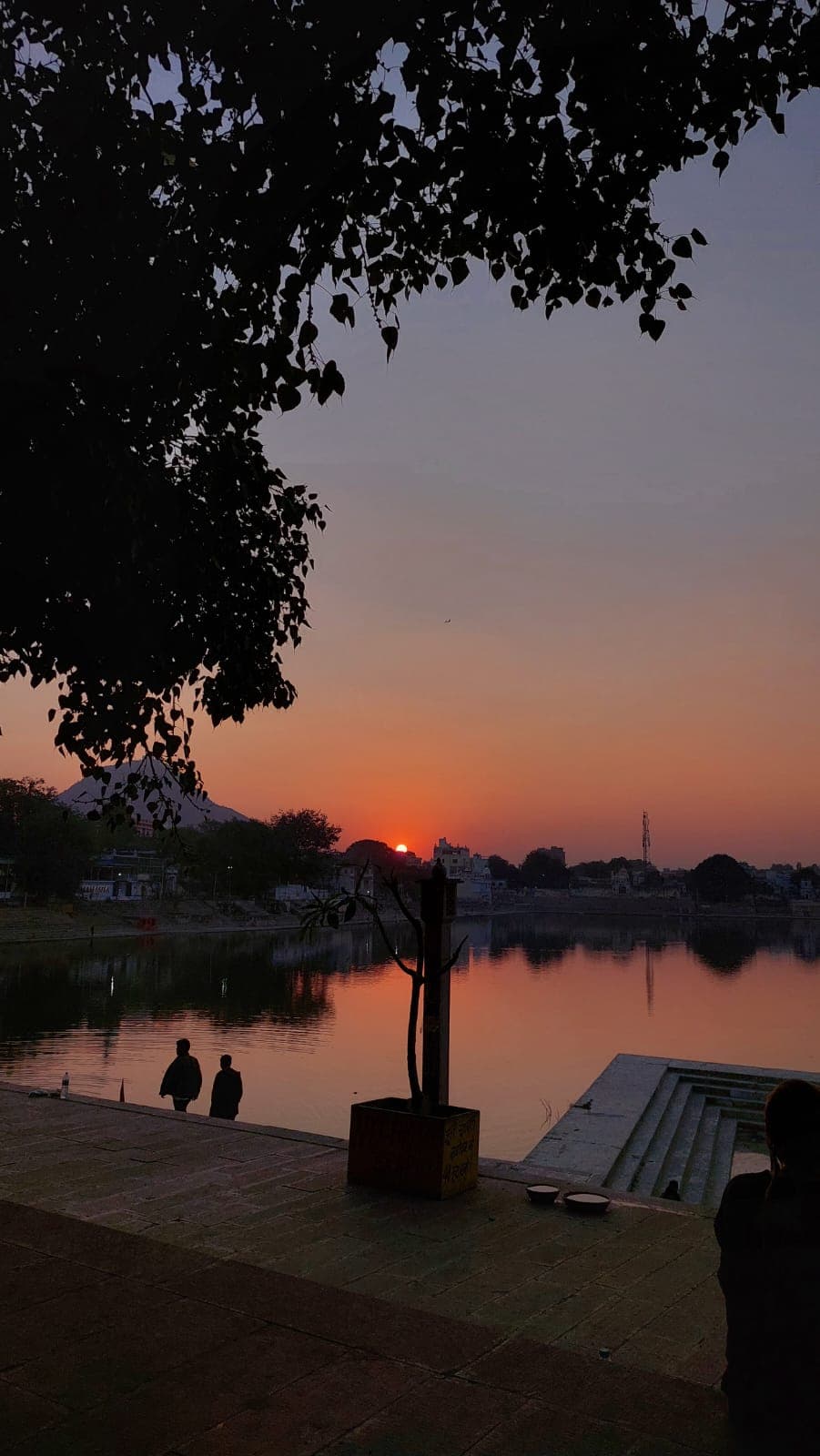 Pushkar lake and sunset.