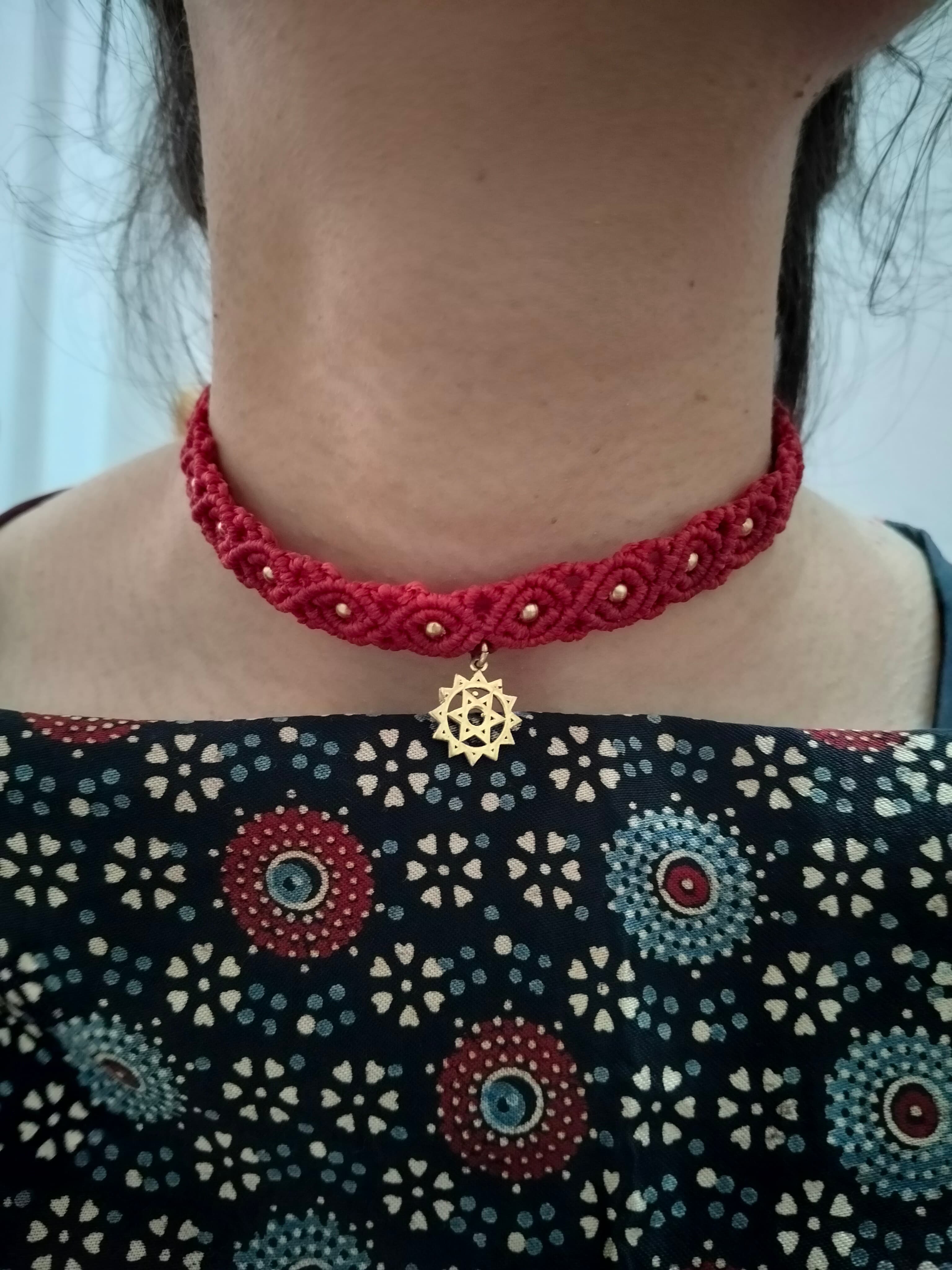 Anahata chakra neck choker photo 3