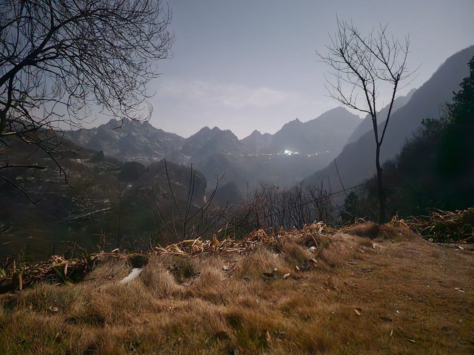 Misty mountain landscape